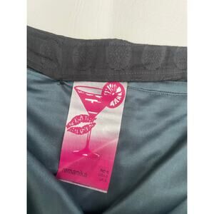 Remanika Retro lace ribbon dark gray skirt size 6 Y2K Grunge Whimsigoth